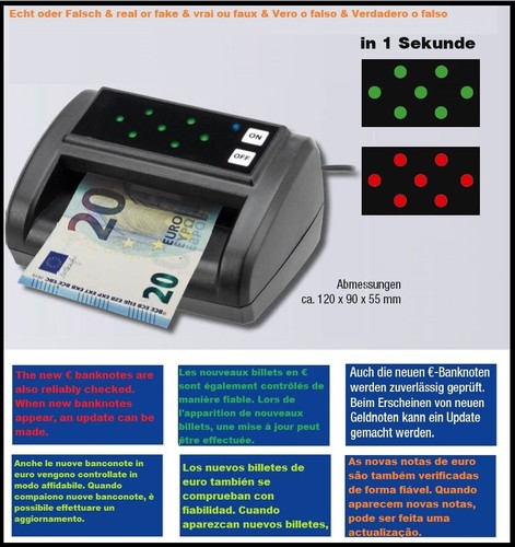Banknoten-Prüfgerät-Tester-E