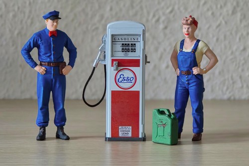 Diorama tankstelle - 1:18,