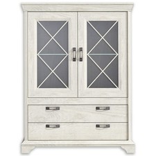 Vitrine breit - Pinie weiß -