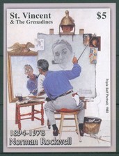 St. Vincent 2004 Gemälde Norman Rockwell Block 636 postfrisch (C64919)