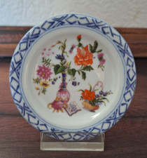 Miniatur  Porzellan Teller RAYNAUD & Co. Limoges ca. 7,8  cm  Ø  , Blumen