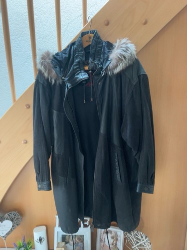 Pelz mantel parka echtes - parka, leder