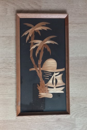 Stroh bild ddr palmen boot - ddr,