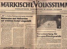 Tageszeitung, Märkische Volksstimme Potsdam, 22.12.1989, [Wendezeit]