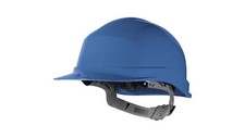 Bauhelm aus Polyethylen blau