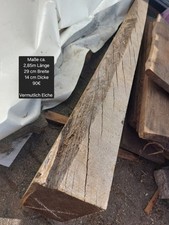EICHE Balken Waldkante Fachwerk Massivholz 2,85x 0,29x 0,14m DIY Bohle