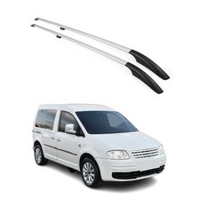 Dachreling Dachgepäckträger Relingträger für VW Caddy 2003-2020 L1 Alu Silber 2x