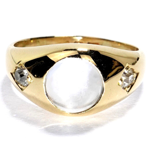 Ring gold mondstein diamant - gold,
