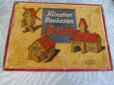 Sehr seltener Holz  Steckbaukasten Künstler-Baukasten Architekt aus den 50igern