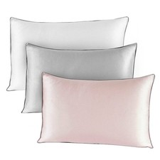 Kopfkissenbezug 48x74cm Anti-Falten Kissenbezug Kissenhülle Satin Reine Seide DE