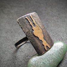 Moderner Designer Ring Silber