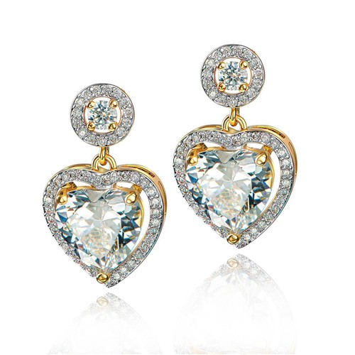 Damen ohrringe gold vergoldet - gold,