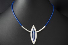 Bunz Design Collier Blau 950er