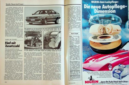 Sport auto 1980 audi coupe - sport,