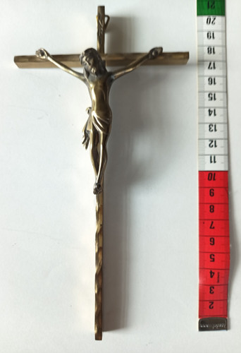 Antikes messing kruzifix kreuz - antikes,