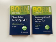 Steuerlehre 1 Rechtslage 2015 + Lösungsbuch Manfred Bornhofen Buch