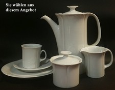 Arzberg Corso weiß weiss Kaffeeservice Kaffeetasse Kuchenteller Milch Zucker GUT