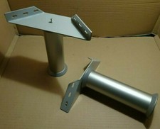 2 x Bettwinkel mit Stützfuß silber