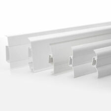 SOCKELLEISTEN WEIß 52 55 62 70 75mm Laminatleisten ab 10m Fussleisten Zubehör