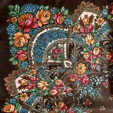 Ukrainischer Russischer Schal Tuch Pavlovo Stil 130x130cm Ostern Geschenk