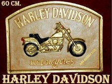RELIEF HARLEY DAVIDSON BILD WANDRELIEF WANDBILD FLACHRELIEF GIPSSTUCK SKULPTUR