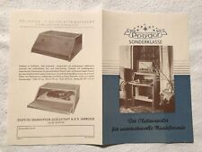 Prospekt Polydor Sonderklasse Plattenspieler, Musikschrank, W53, W54, um 1950