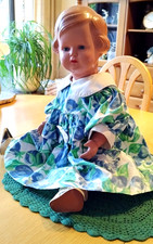 Cellba-Puppe - Typ Inge - 55-60-57 - Glasaugen - 60 cm groß- Markung Wassernixe 