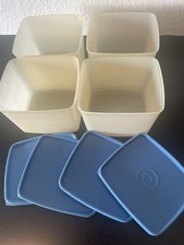 TUPPERWARE Gefrierbehälter Gefrierdosen 800 ml 4 Stück blaue Deckel