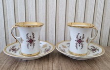 2 Mokkatassen mit Unterteller