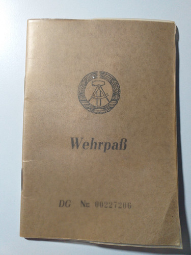 Ddr east germany wehrpaß - ddr,