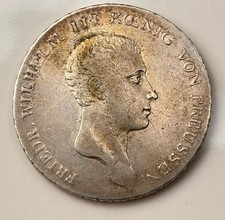 Brandenburg Preußen 1 Taler  1814 A Friedrich Wilhelm III Silber  AKS#11