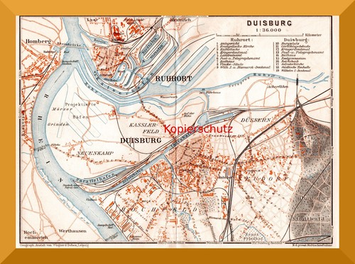 Duisburg original stadtplan - +original,