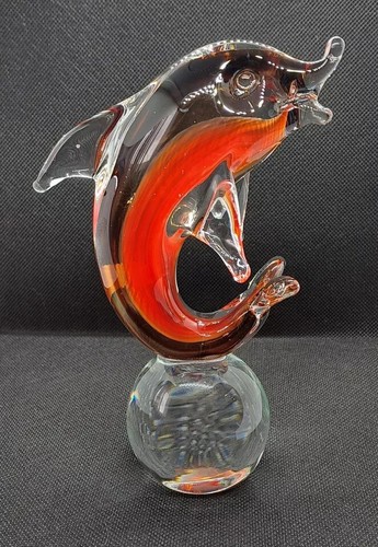 Murano glasfigur delphin figur - glasfigur,