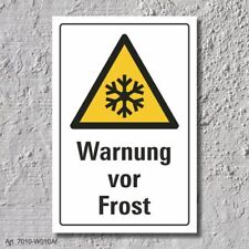 Schild "Warnung vor Frost", DIN ISO 7010, 3 mm Alu-Verbund  
