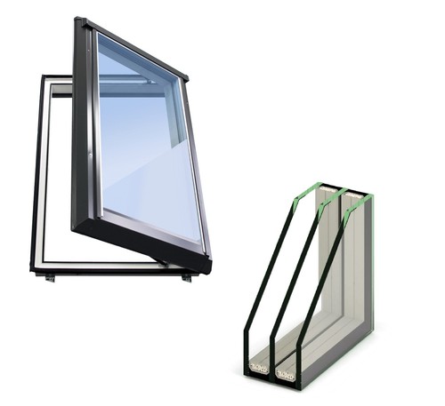 Fach termo dachluke 55x78 cm - 3-fach,