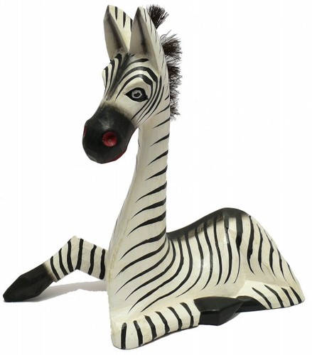 Holz zebra sitzend - sitzend, aus
