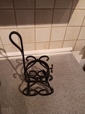 Schmiedeeisen WEIN-FLASCHENHALTER  60er Regal