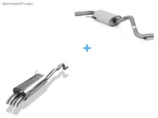 Fox Komplettanlage ab Kat VW T4 Syncro ab 1990 2x63mm Dieseloptik scharf