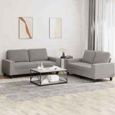3-tlg. Sofagarnitur Stoff Sofa