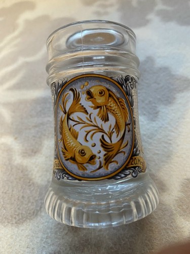 Schnapsglas mit zinndeckel - mit,