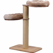 Premium Kratzbaum Kletterbaum Katzenbaum Spielbaum Sisal Plüsch Holz Cappuccino