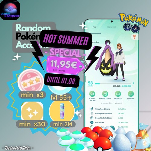 Special pokémon account - go,