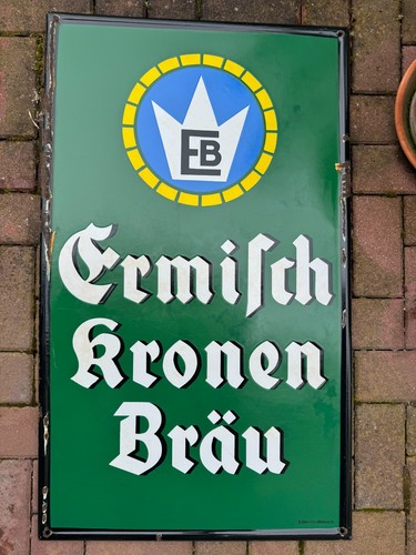 Emailschild ermisch kronen - emailschild,ermisch,