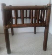 Pflanz- Blumenständer, Holz und Glasplatte, Vintage (22267)