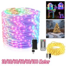 10M-100M LED Lichterschlauch Lichterkette Partydeko Beleuchtung Warmweiß Bunt DE