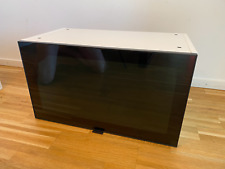 Edler Hängeschrank (Hängeregal) horiz. m. Vitrinentür, weiß Klarglas [wie neu]