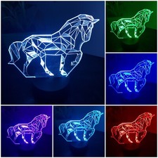Pferd - LED Tischlampe Tischleuchte Nachtlicht 7 facher Farbwechsel