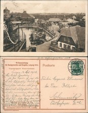 Leipzig Weltaustellung Buchgewerbe Vergnügungspark: Wasserrutschbahn. 1914