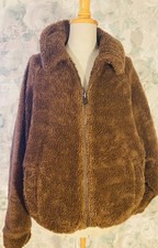 KUSCHELIGE PLÜSCHJACKE TEDDY FELLJACKE BLOUSON URBAN OUTFITTERS GR.M/L BRAUN