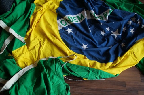 Stoffflagge xxl brasilien - stoffflagge,